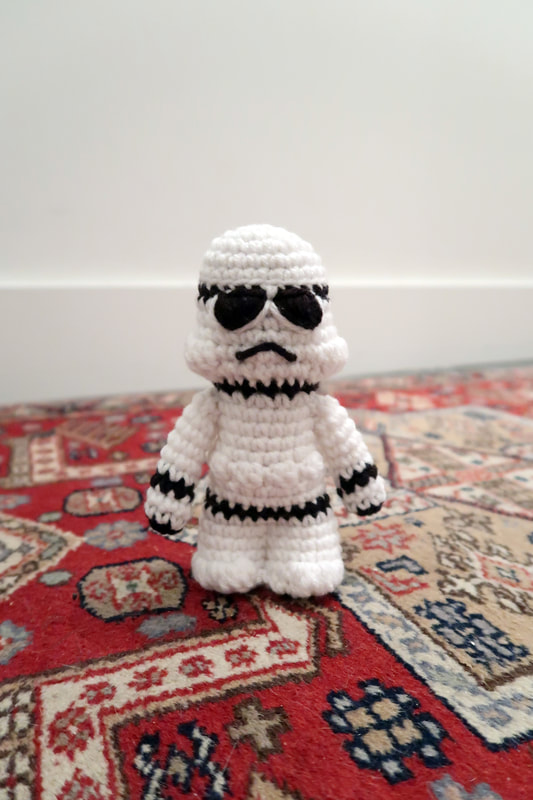 Stormtrooper #stringthingsbymel. Pattern: Star Wars crochet by Lucy Collin