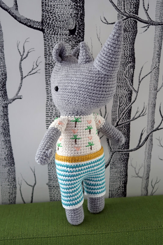 Hector Rhinoceros - String Things by Mel; pattern from 