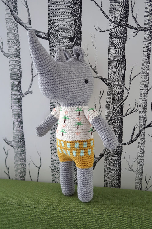 Hector Rhinoceros - String Things by Mel; pattern from 
